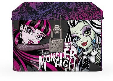Plechová pokladnička se zámkem Monster High
