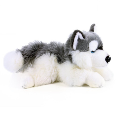 Plyšový pes husky ležící 30 cm Eco-Friendly Rappa