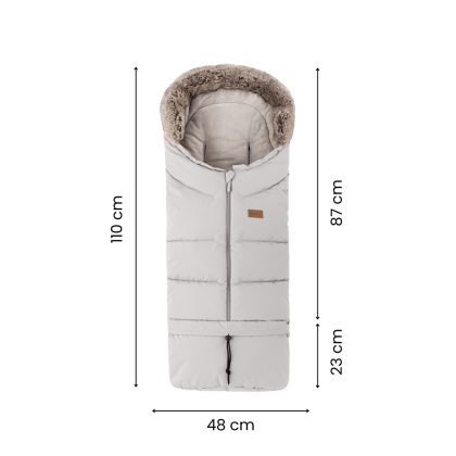Set zimní fusak Arctic 4v1 + rukavice na kočárek Furry Petite & Mars