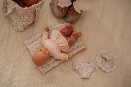 Přebalovací taška pro panenky Soft Flowers Little Dutch