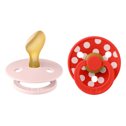 Anatomický dudlík z prírodního kaučuku Colour Polka 2 ks 6 - 18 měsíců Bibs