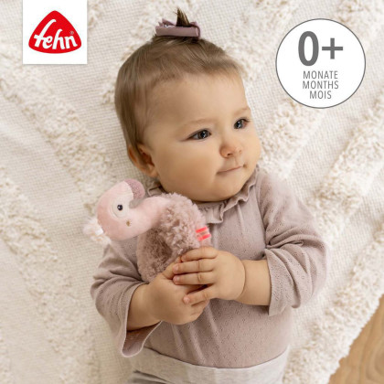 Měkký kroužek plameňák, Pink Baby Fehn