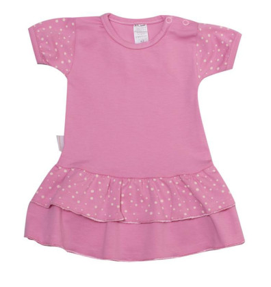 Kojenecké šatičky 2 kanýrky kr.rukáv Puntík MKcool