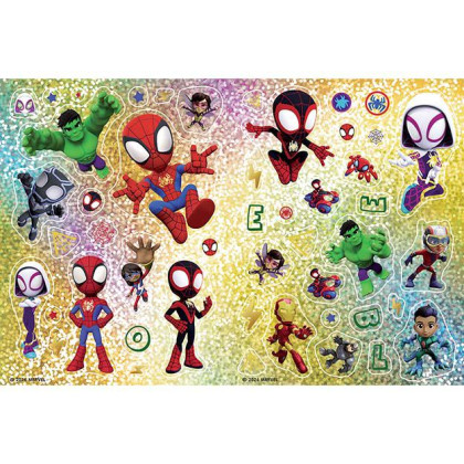 Zábava se třpytivými samolepkami Spidey