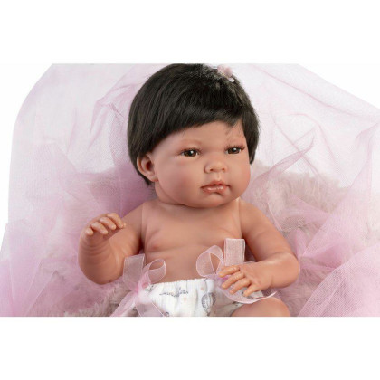 New born holčička realistická panenka miminko s celovinylovým tělem 73804 40 cm Llorens