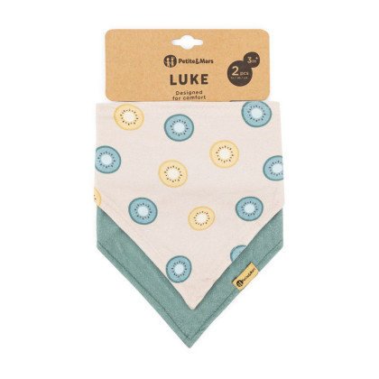 Bryndák bandana Luke 2 ks 3 m+ Beige Petite & Mars