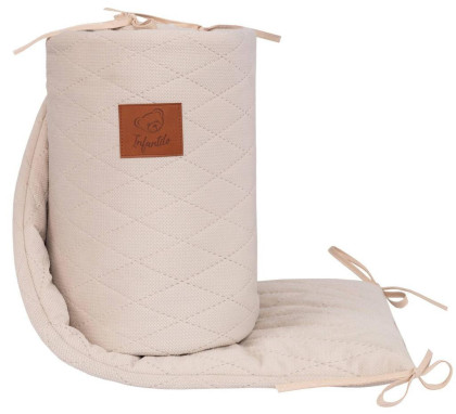 Ochranný velvet mantinel do postýlky Infantilo