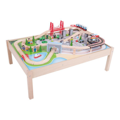 Vláčkodráha City se stolem Bigjigs Rail