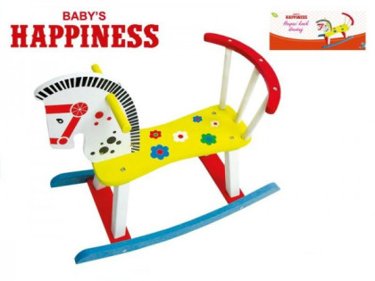 Koník houpací dřevěný 60x50x29cm Baby´s Happiness
