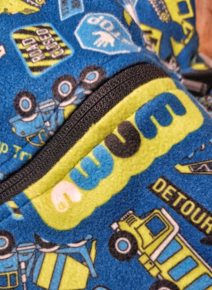 Fleecová mikina dětská Bagr modrá