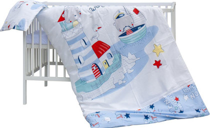 Dětská postýlka s kompletní výbavou 120 x 60 cm - Lumpy Scarlett