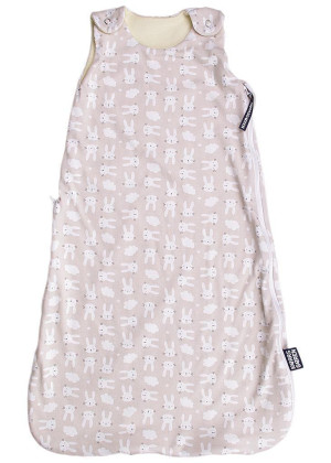 Merino spací pytel se zipem na boku, zajíc béžový