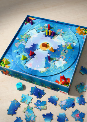 Hra a Puzzle 2v1 Mořský vír od 6 let Haba
