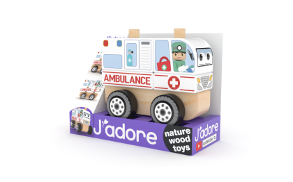 Skládací dřevěné auto ambulance J'adore