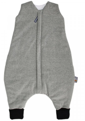 Spací pytel s nožičkami šedý plyš