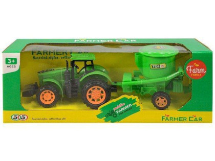 Traktor s vlečkou na setrvačník