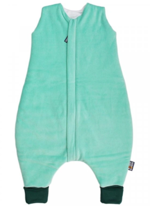 Spací pytel s nožičkami mentolový plyš