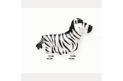 Fóliový balónek nafukovací chodící zebra 76 cm 