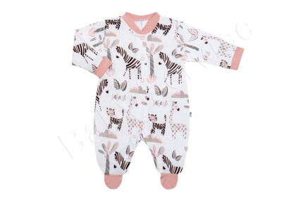 Overálek pro miminka Safari růžová Česká výroba Babyservice