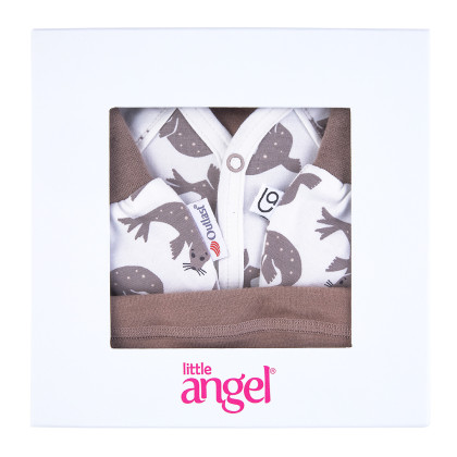 Novorozenecká sada BIO smyk Outlast® Hnědý tuleň/oříšková Little Angel