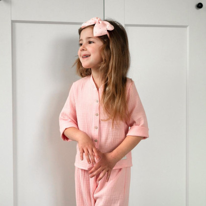 Dětská mušelínová košile Luca Pink Esito