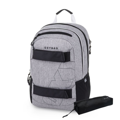 Studentský batoh + etue Oxy Sport Grey Melange
