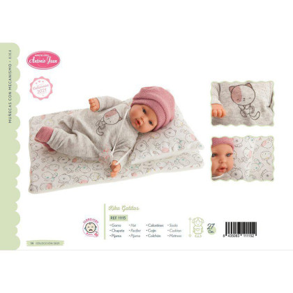 KIKA 11115 - Realistické miminko se zvuky 27 cm