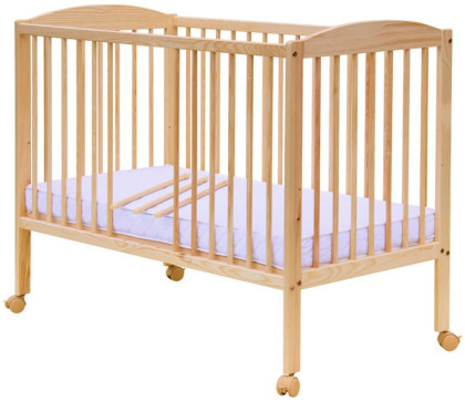 Postýlka Kacper přírodní borovice vyndávací příčky, 120 x 60 cm