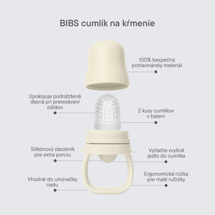 Silikonový dudlík na krmení Bibs