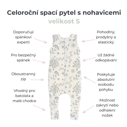 Celoroční spací pytel s nohavicemi Sleepee Meadow