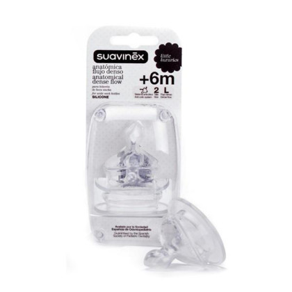 Suavinex Savička širokohrdlá anatomická Silikon 2 ks