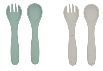 Příbor 2-dílný Platinum Silicone KikkaBoo