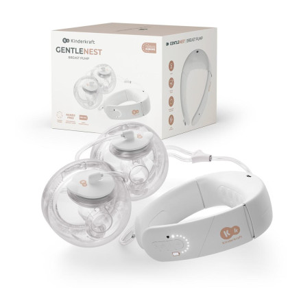 Odsávačka mateřského mléka s funkcí ohřevu krku Double Hands-free Gentleneste Kinderkraft