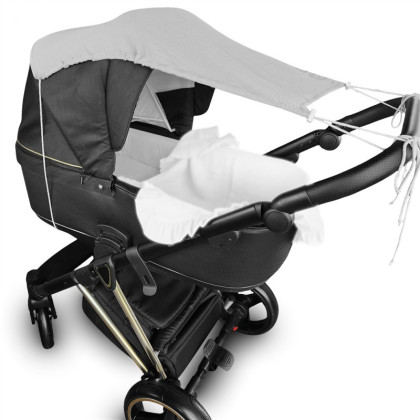 Mušelínová sluneční stříška na kočárek Nature Baby Nellys