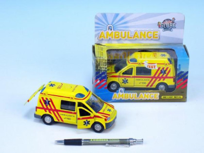 Ambulance se zvukem a světlem, na zpětné natažení 14 cm