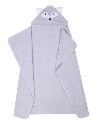 Dětská osuška s kapucí Liška šedá
