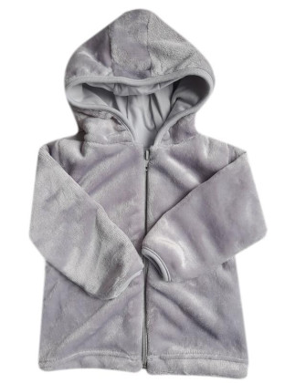 Kabátek s dlouhým rukávem na zip s kapucí wellsoft MKCool Šedý