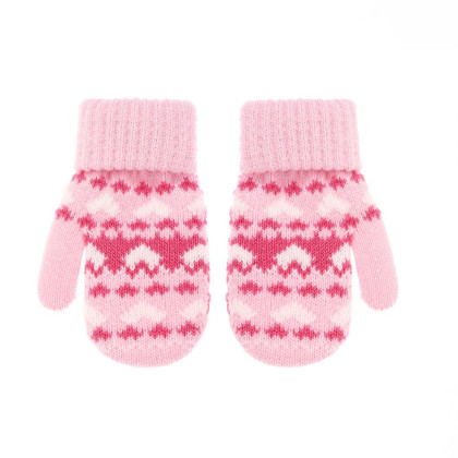 Zimní žakárové rukavice palcové 9 - 11 let