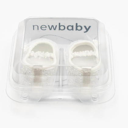 Kojenecké krajkové baletky capáčky New Baby béžová