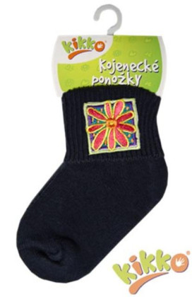 Kojenecké ponožky bavlna KIKKO 0 - 6 měs TM. MODRÉ typ 50