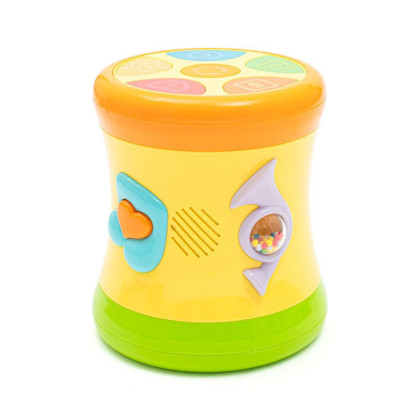 Oboustranný dynamický bubínek žlutý Baby Mix