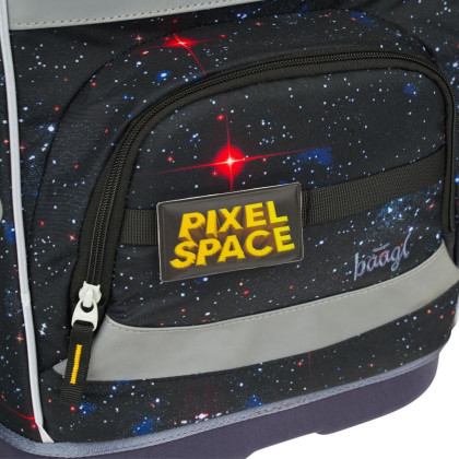 Školní aktovka Zippy plus Pixel Space Baagl