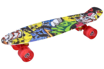 Skateboard vícebarevný 56 x 15 cm Wiky