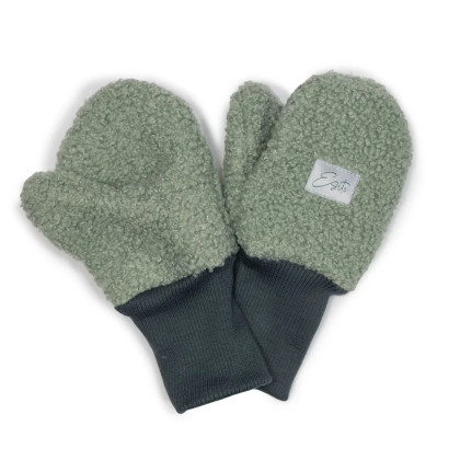 Zimní palcové rukavice Teddy fleece double Olive Esito