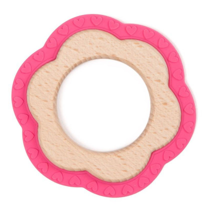 Bo Jungle kousátko B-Teether Animal wood pink