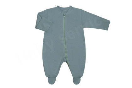 Kombinéza na zip Vlnky mátová Česká výroba Babyservice