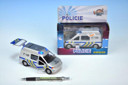 Policejní auto se zvukem a světlem, na setrvačník 14 cm
