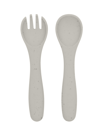 Jídelní sada 5-dílná Platinum Silicone KikkaBoo