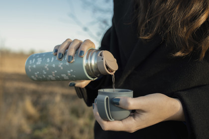 Termoska na tekutiny se silikonovým držákem 400 ml Zopa
