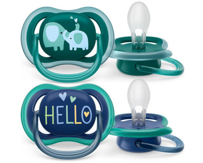 Šidítko Ultra air 18 m+ chlapec (slon), 2 ks Philips Avent